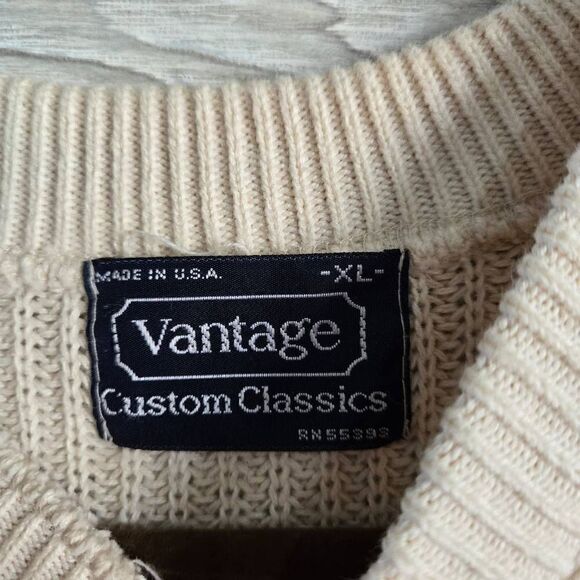 Vantage Custom Classics Hummer Sweater Knit Mens SZ XL Vintage Crew - Picture 5 of 9